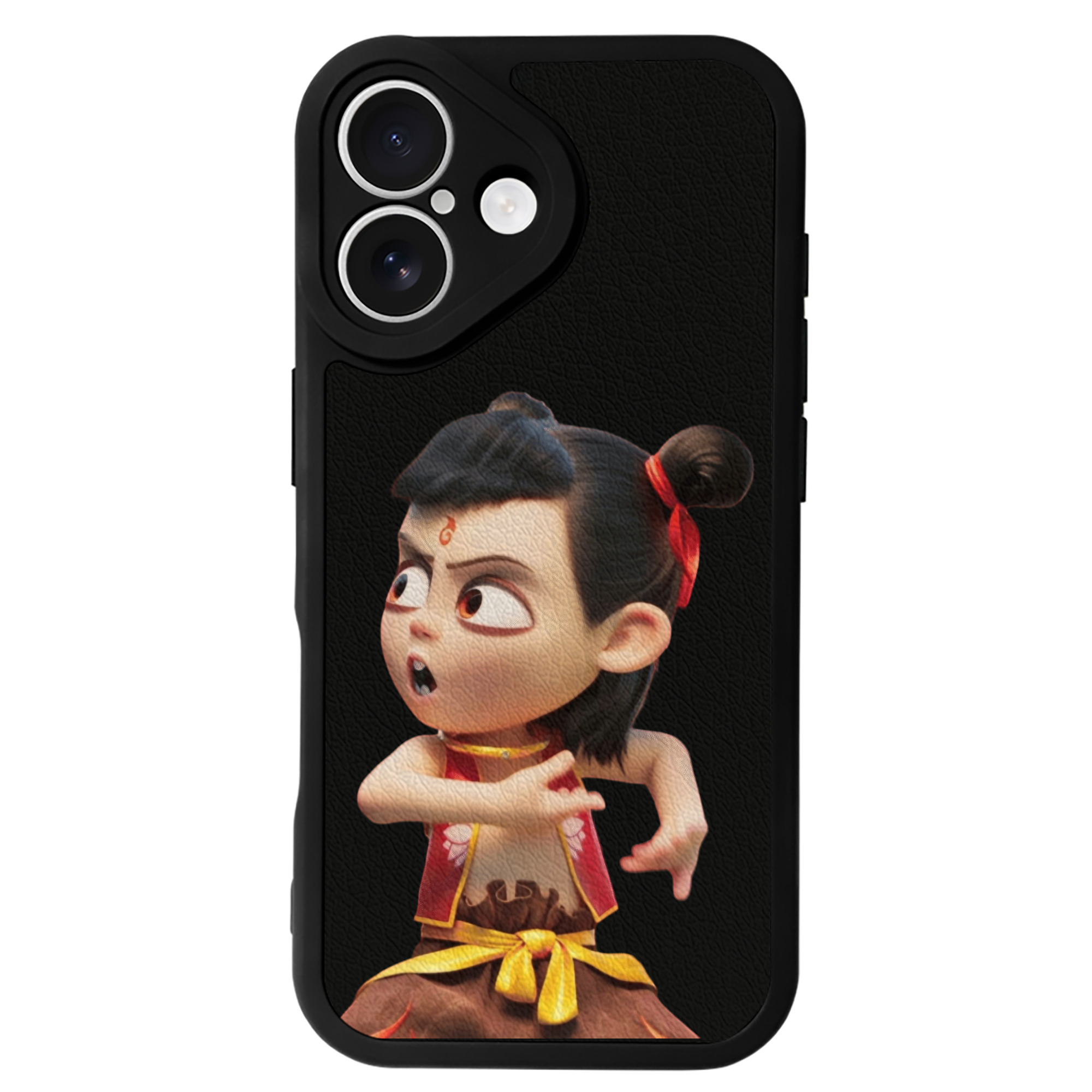 （画像用） Ne Zha 2 ナタ 魔童の大暴れ 【iPhone 16シリーズ対応】シリコンスマホケース（レザー調） 材質：シリコン